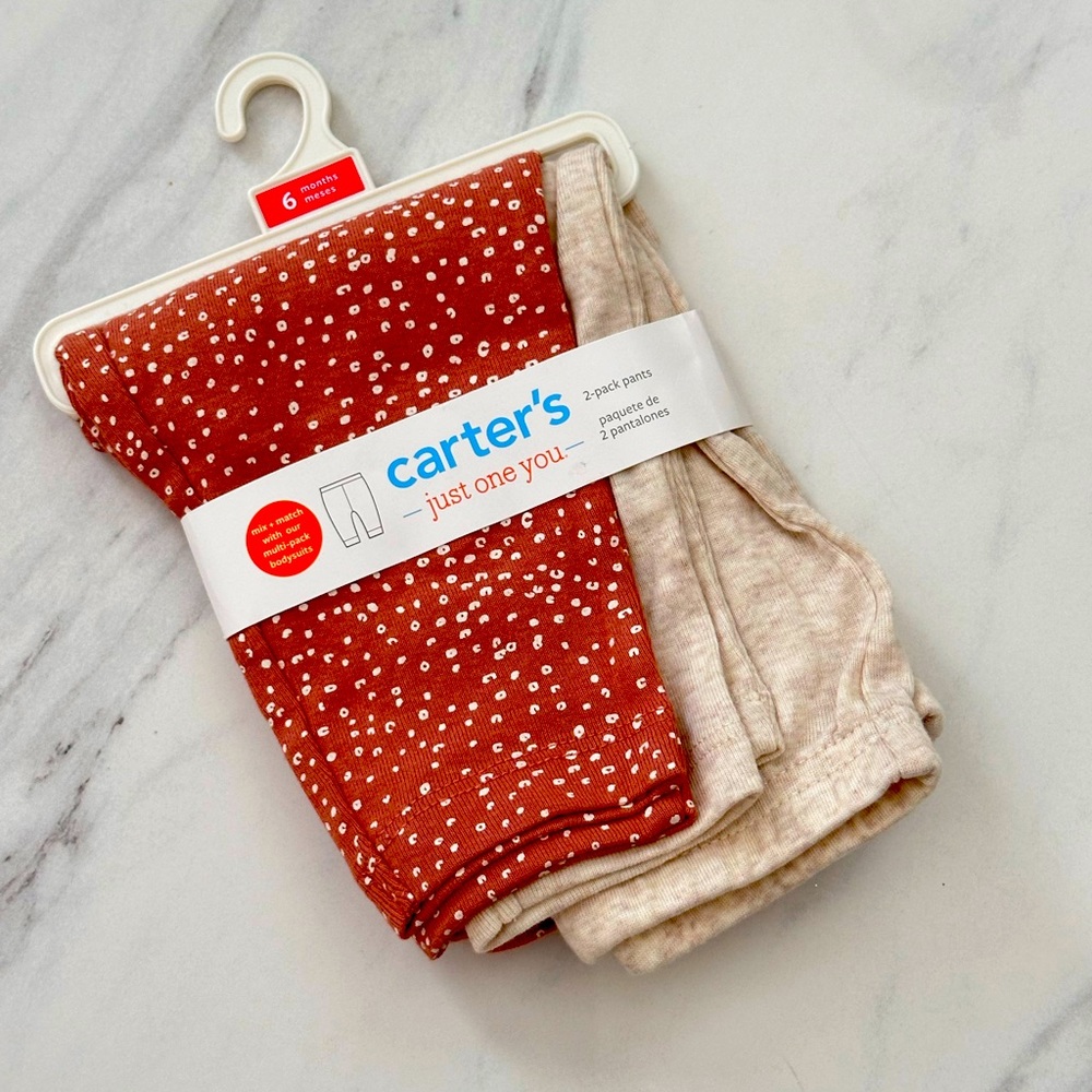 Carter's 2-Pack Baby Pants - Rust and Beige